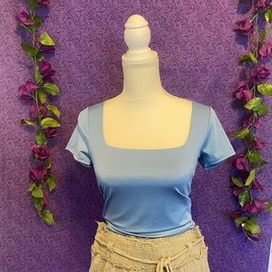 Blue, square neck, women’s top :)🩵